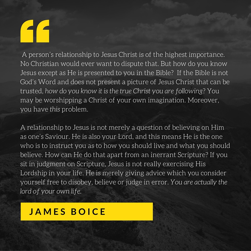 James Boice quote about relationship with Jesus