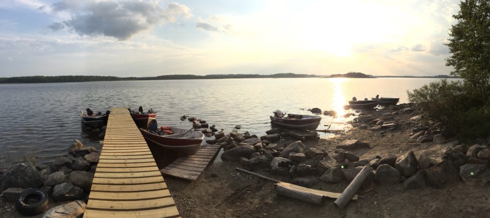 landscape image of dock and lake