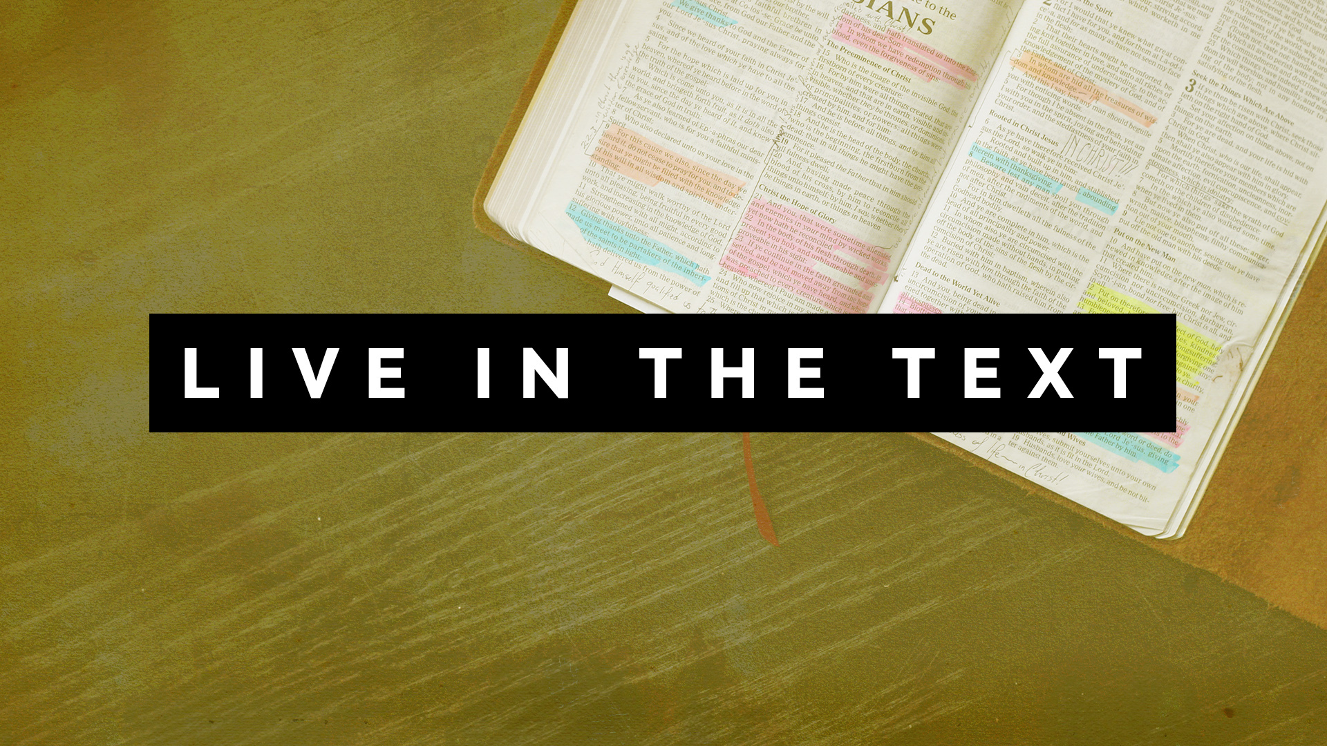 Live in the Text resources graphic